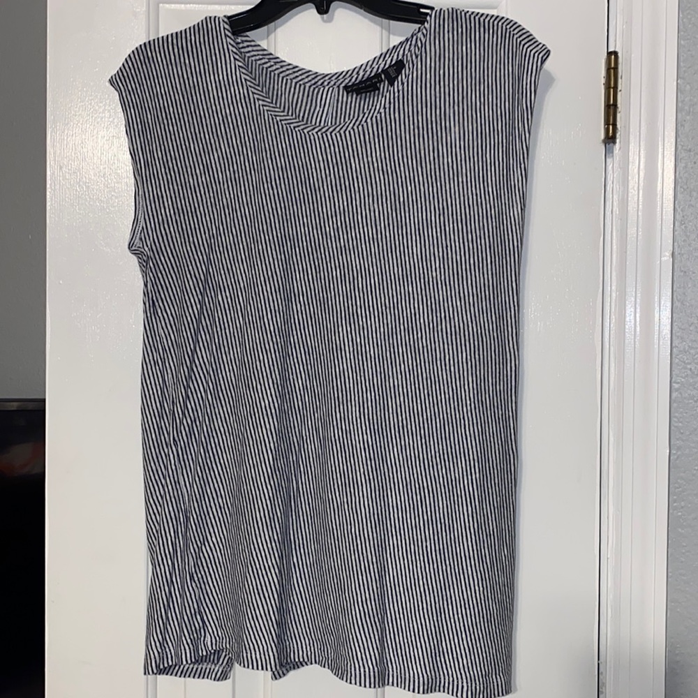 Tahari striped sleeveless top